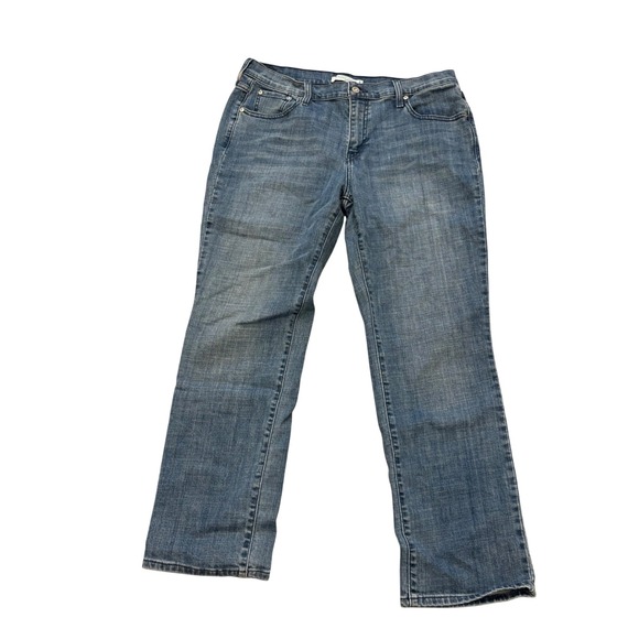 Levi's Denim - Levi Strauss &‎ Co. 505 Straight Leg Jeans Womens 14 S/C Blue Denim Stretch